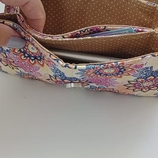 Cartera de mano para mujer/cartera de tela/tarjero y billetero/cartera de chica/cartera de mandalas/clutch cartera