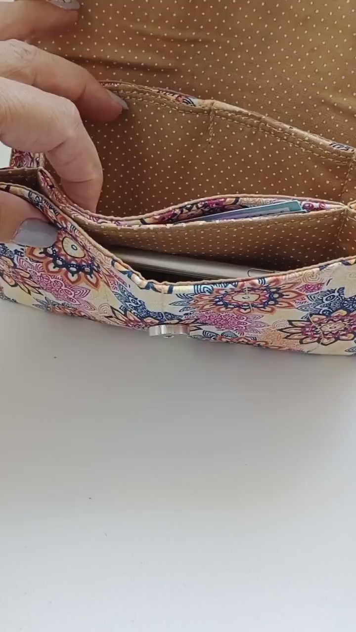 Cartera de mano para mujer/cartera de tela/tarjero y billetero/cartera de chica/cartera de mandalas/clutch cartera