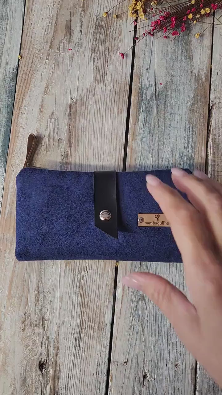 Cartera de terciopelo, cartera Flora, billetera de chicas,monedero para regalo de mujer, regalo de Navidad, tarjetero de tela roja, verde