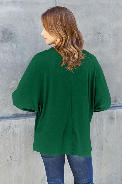 Full Size Round Neck Long Sleeve