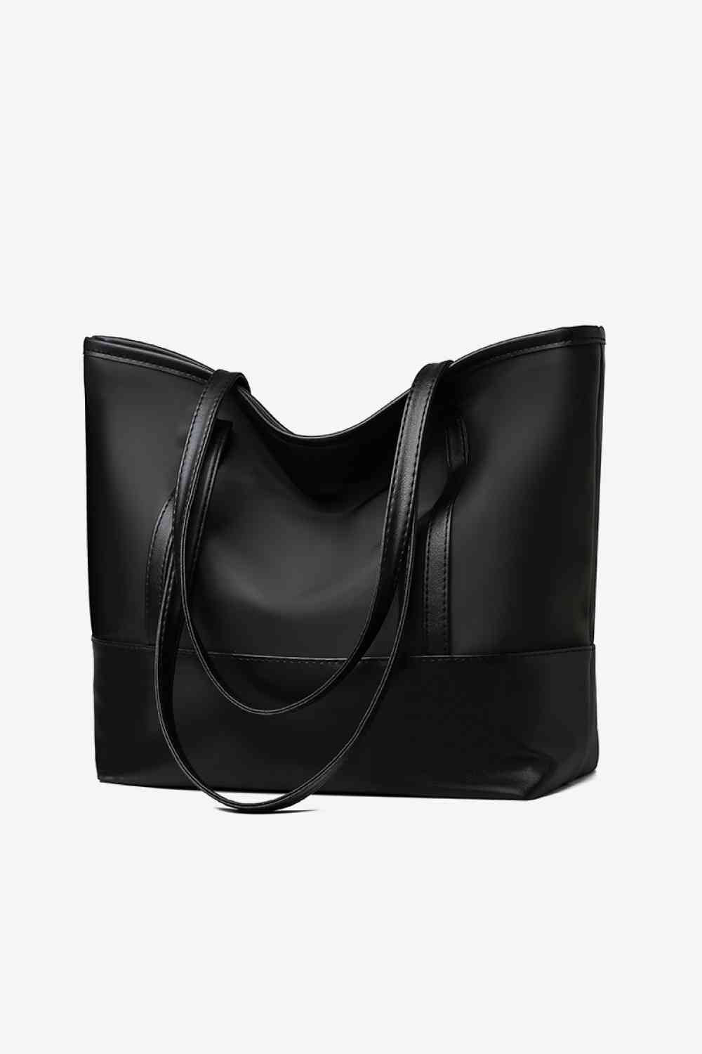 Black Leather Tote Bag