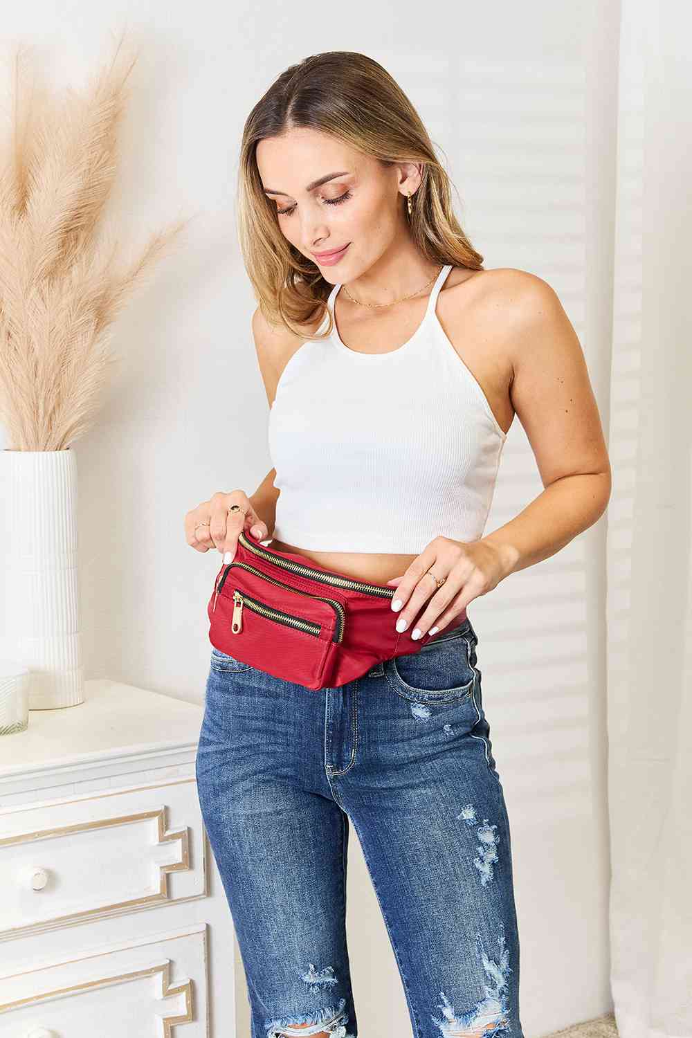 Nylon Fanny Pack Crossbody