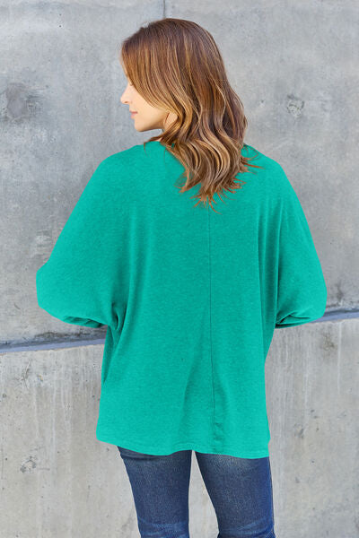 Full Size Round Neck Long Sleeve