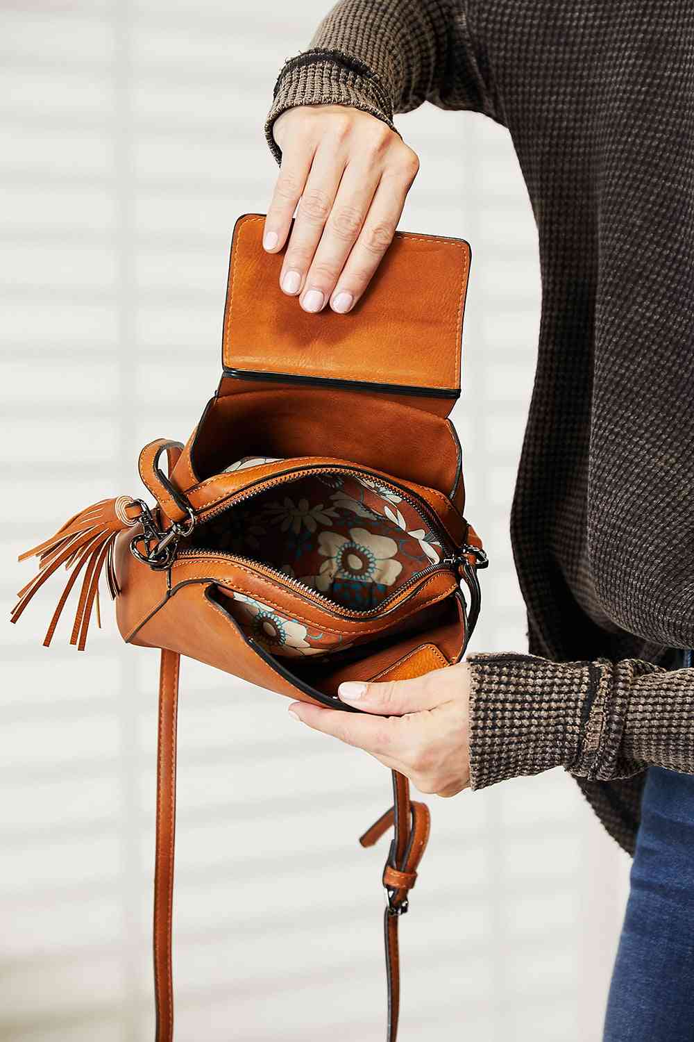 Crossbody Bag with Tassel