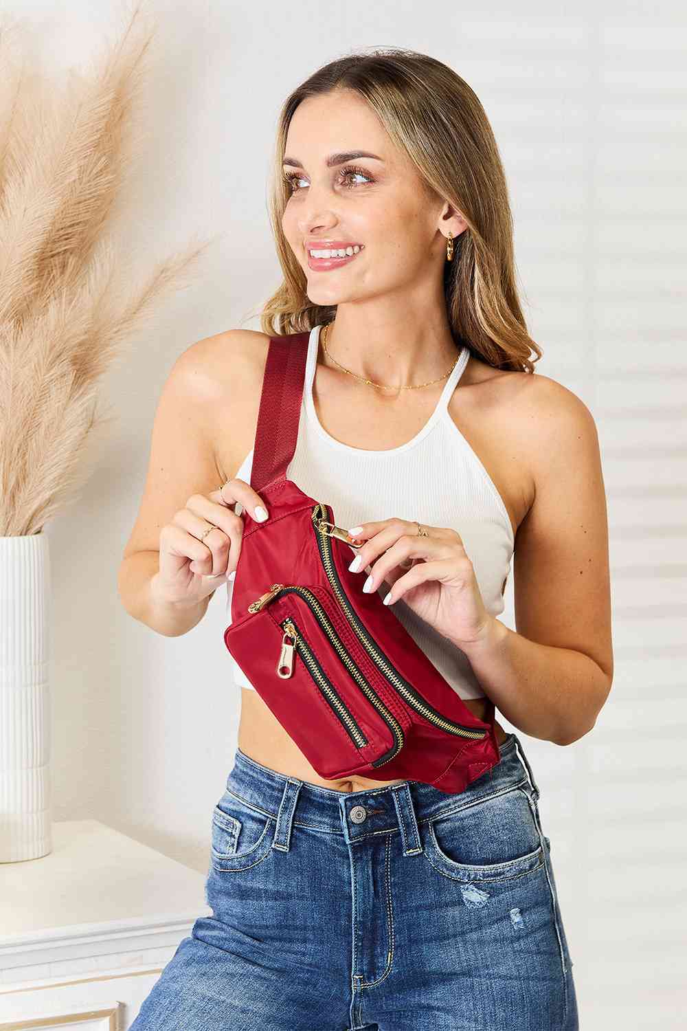 Nylon Fanny Pack Crossbody