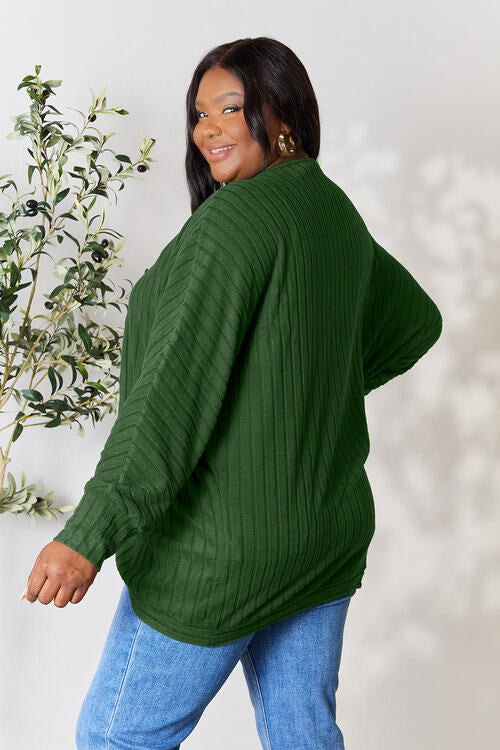 Ribbed Cocoon Cardigan