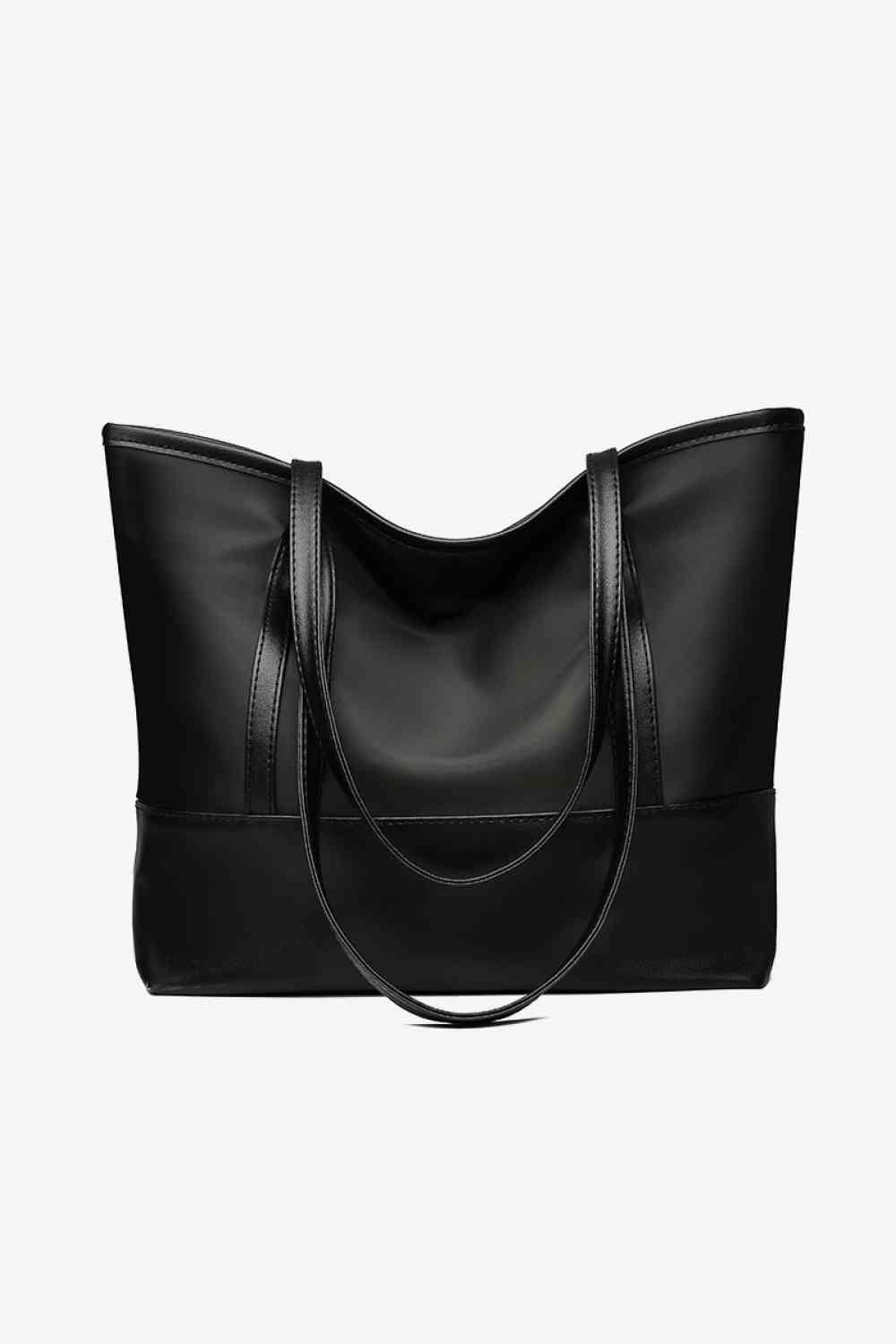 Black Leather Tote Bag