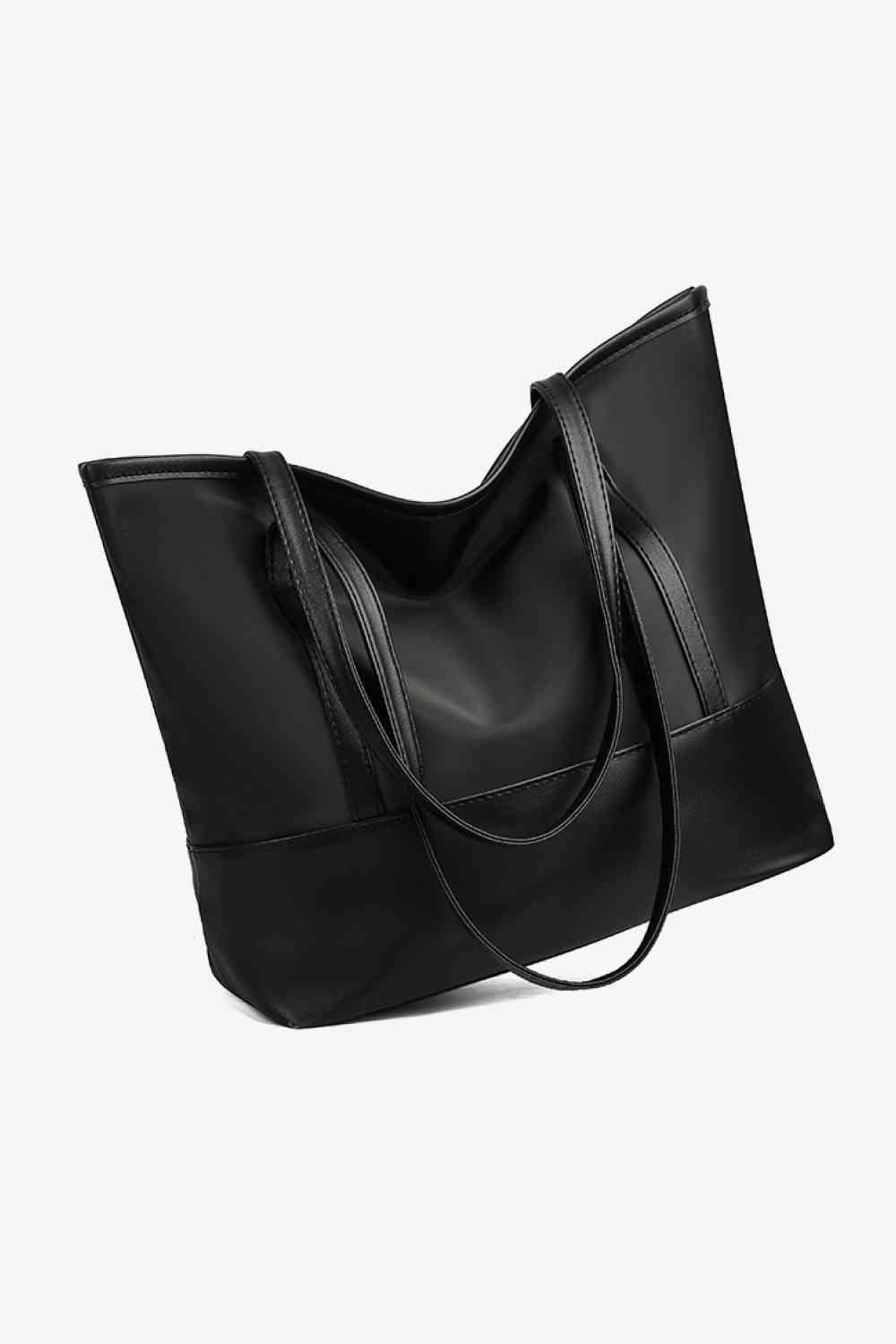 Black Leather Tote Bag