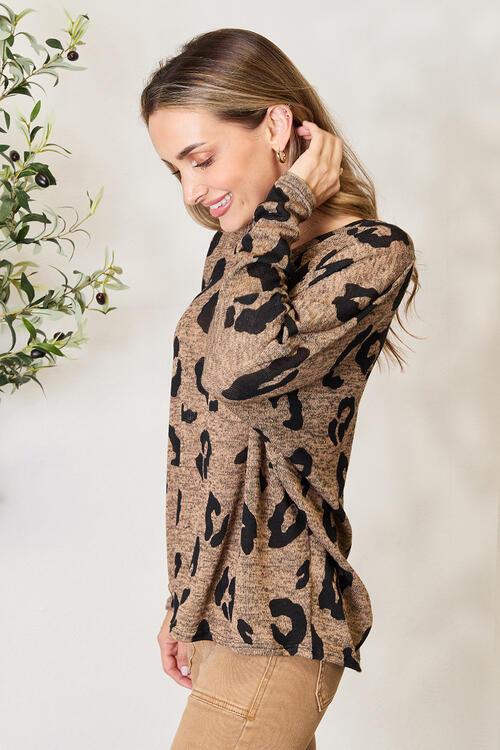 Leopard V-Neck