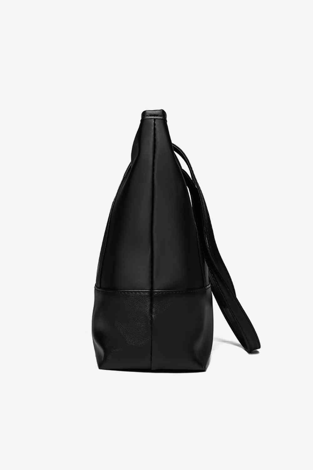 Black Leather Tote Bag