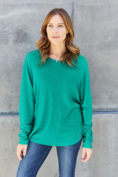 Full Size Round Neck Long Sleeve