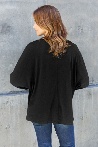 Full Size Round Neck Long Sleeve