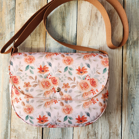 Crossbody Bag with Flowers