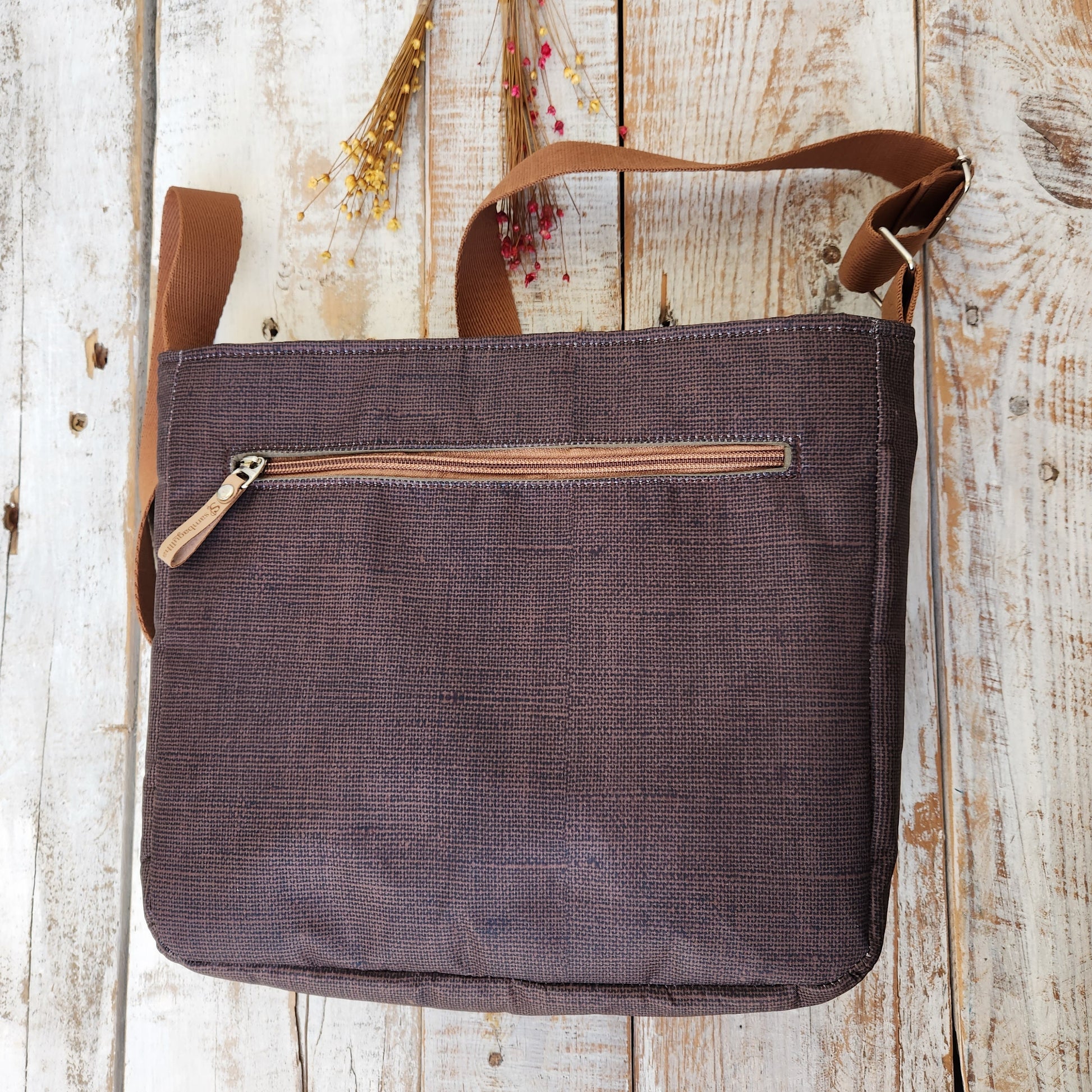 Medium Crossbody bag with Vespa motorcycle design, women's fabric bag, versatile bag, bag with adjustable strap