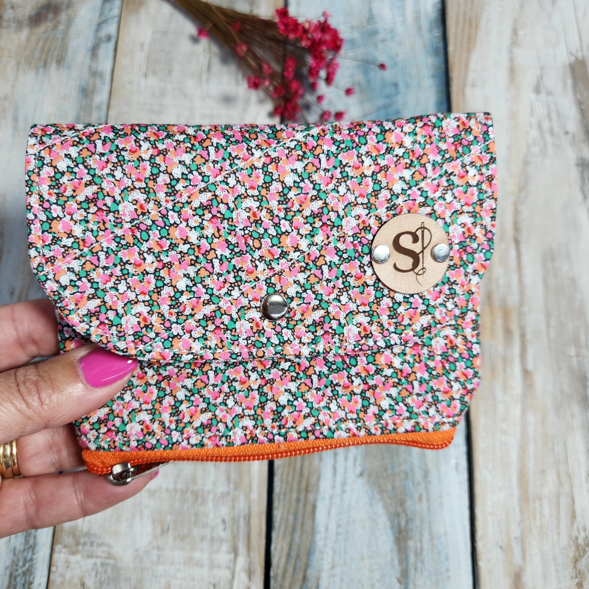 Alana wallet, flower-printed fabric wallet, turtle wallet, Flamencos card holder, Tie dye wallet.