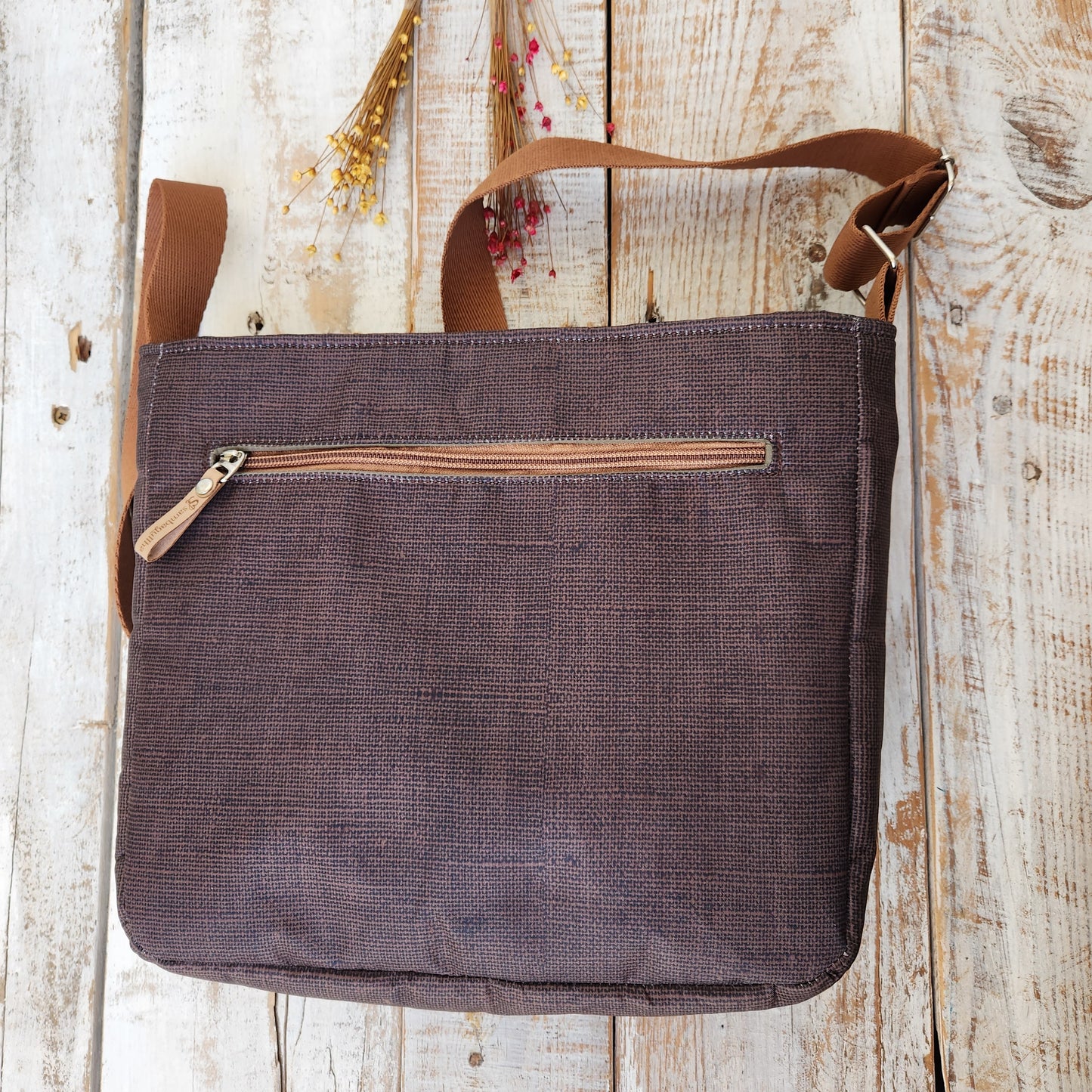 Medium Crossbody bag with Vespa motorcycle design, women's fabric bag, versatile bag, bag with adjustable strap